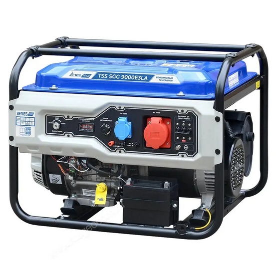Бензиновый генератор TSS SGG 9000E3LA с шумозащитным кожухом 1200-Winter зимний комплект (тихий)
