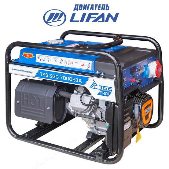 Бензиновый генератор TSS SGG 7000E3A с шумозащитным кожухом 1400SS летний комплект (супер тихий)