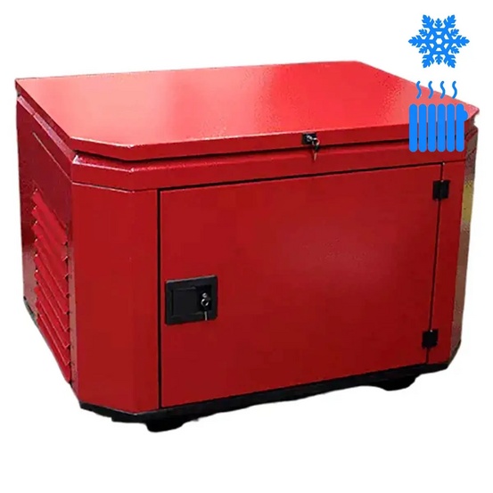 Бензиновый генератор TSS SGG 16000EH3LA с шумозащитным кожухом 1600-Winter зимний комплект (тихий)