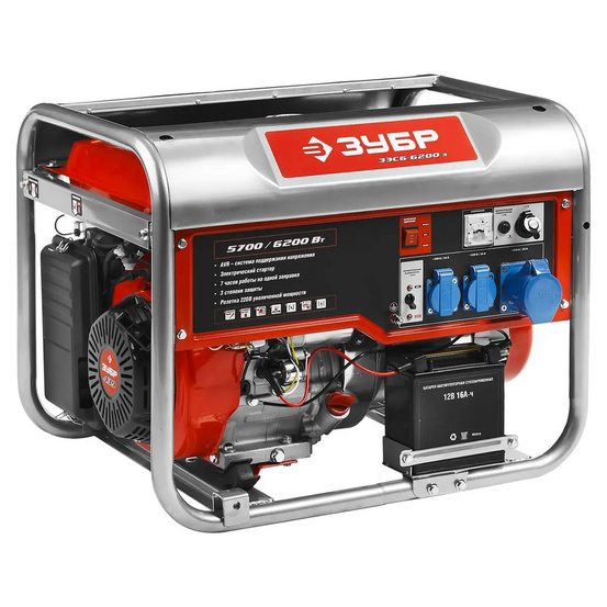 Бензиновый генератор ЗУБР ЗЭСБ-6200-Э