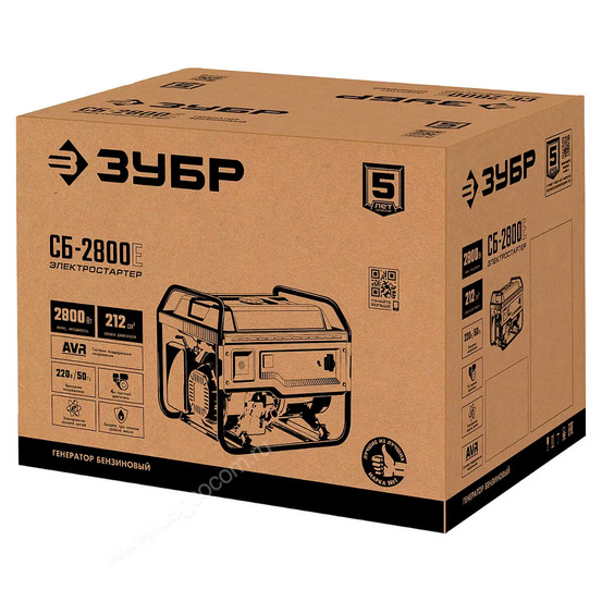 Бензиновый генератор ЗУБР СБ-2800Е
