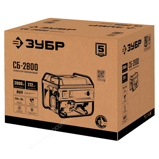 Бензиновый генератор ЗУБР СБ-2800