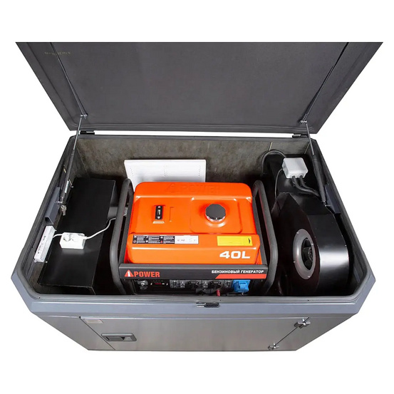 Генератор A-iPower A6000EAX в супертихом зимнем кожухе 1400SS RAL 7024 + блок автозапуска A-iPower 400 В, 25 А