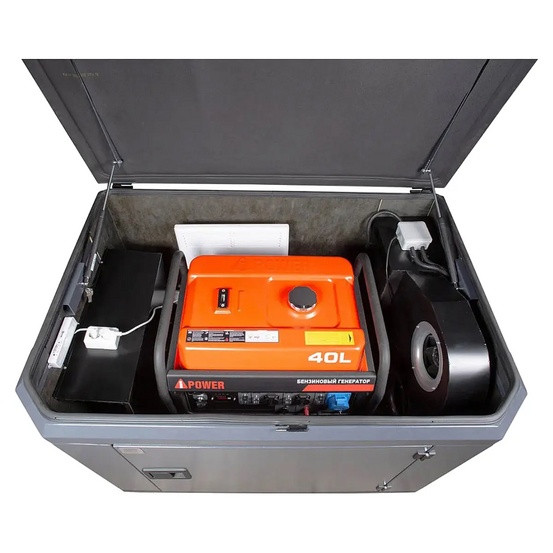 Генератор A-iPower A6000EAX в супертихом зимнем кожухе 1400SS RAL 7024 + блок автозапуска A-iPower 230В/400В 100А 8 ПИН