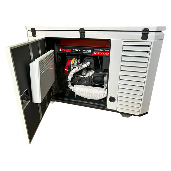Бензиновый генератор A-iPower A17000EAX в супертихом зимнем кожухе 1700SS RAL 7035