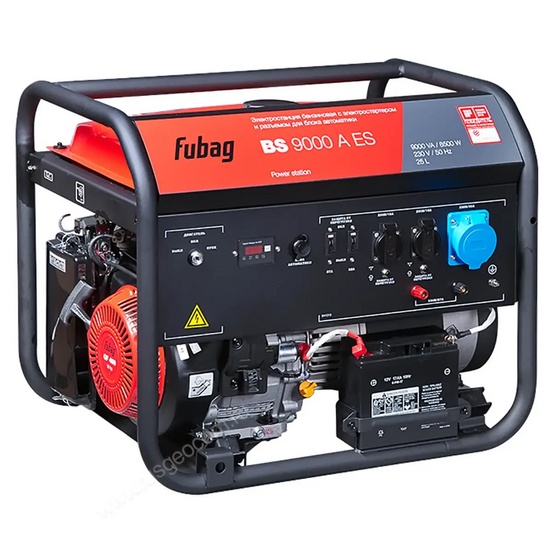 Бензиновый генератор FUBAG BS 9000 A ES в тихом зимнем кожухе 1200 RAL 7035