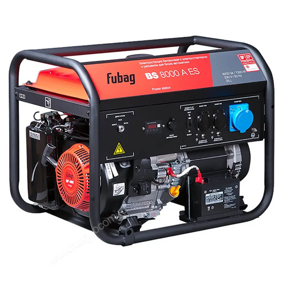 Бензиновый генератор FUBAG BS 8000 A ES в тихом зимнем кожухе 1200 RAL 7035