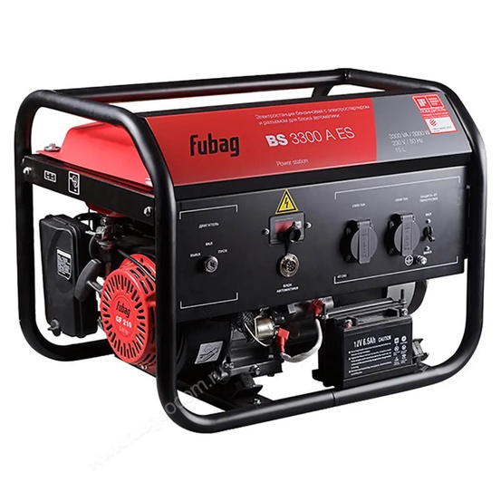 Бензиновый генератор FUBAG BS 3300 A ES в супертихом зимнем кожухе 1400SS RAL 8019