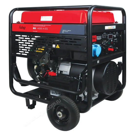 Бензиновый генератор FUBAG BS 14000 A ES в тихом зимнем кожухе 1600 RAL 8019