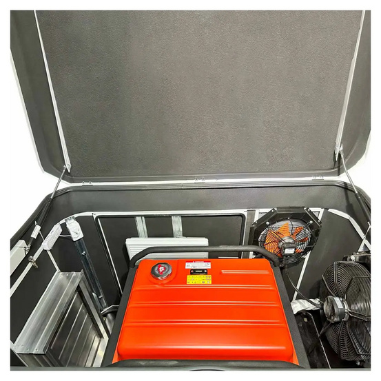 Бензиновый генератор FUBAG BS 11000 A ES в тихом зимнем кожухе 1600 RAL 7035