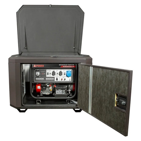 Генератор A-iPower A9000EAX в тихом зимнем кожухе 1200 RAL 8019