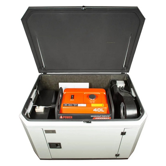 Генератор A-iPower A9000EAX в супертихом зимнем кожухе 1400SS RAL 7035