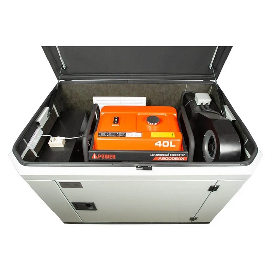 Генератор A-iPower A9000EAX в супертихом зимнем кожухе 1400SS RAL 7035