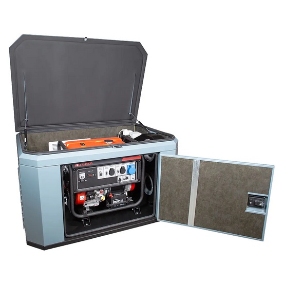 Генератор A-iPower A9000EAX в супер тихом зимнем кожухе 1400SS RAL 7031
