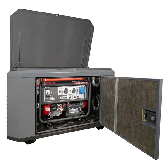 Генератор A-iPower A9000EAX в супертихом зимнем кожухе 1400SS RAL 7024