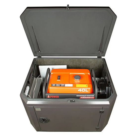 Генератор A-iPower A8000EAX в тихом зимнем кожухе 1200 RAL 8019