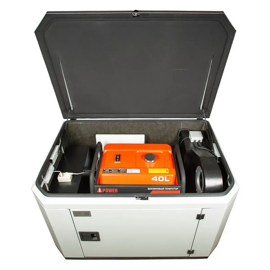 Генератор A-iPower A8000EAX в супертихом зимнем кожухе 1400SS RAL 7035