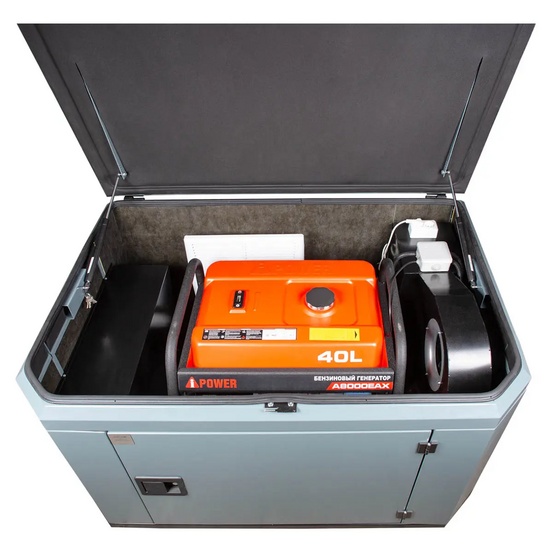 Генератор A-iPower A8000EAX в супертихом зимнем кожухе 1400SS RAL 7031