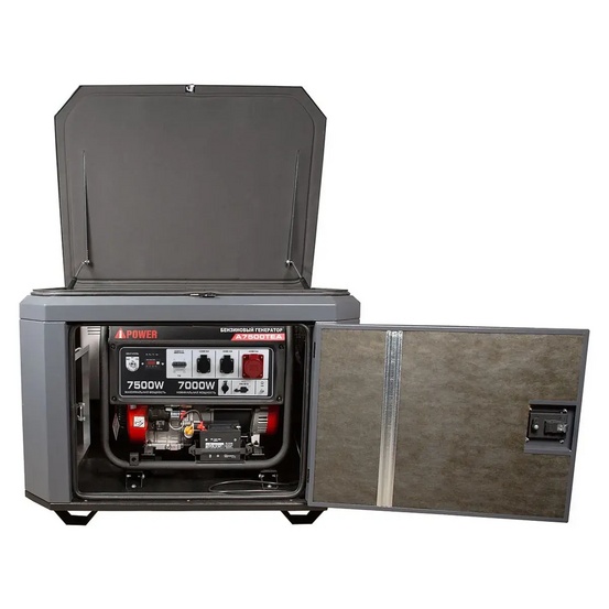 Бензиновый генератор A-iPower A7500TEA в супертихом зимнем кожухе 1400SS RAL 7024