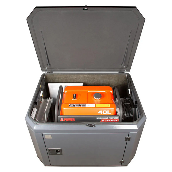 Генератор A-iPower A7000EAX в тихом зимнем кожухе 1200 RAL 7024