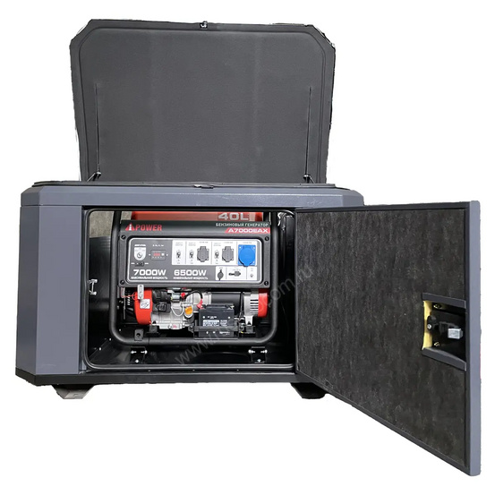 Генератор A-iPower A7000EAX в супертихом зимнем кожухе 1400SS RAL 7024