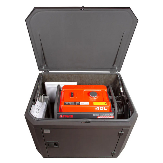 Генератор A-iPower A6000EAX в тихом зимнем кожухе 1200 RAL 8019