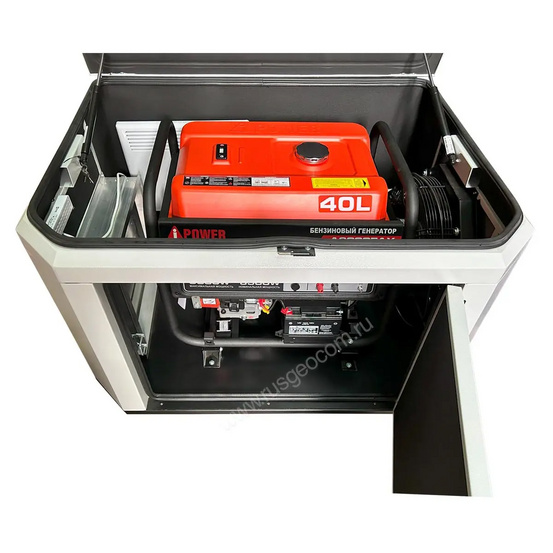 Генератор A-iPower A6000EAX в тихом зимнем кожухе 1200 RAL 7035