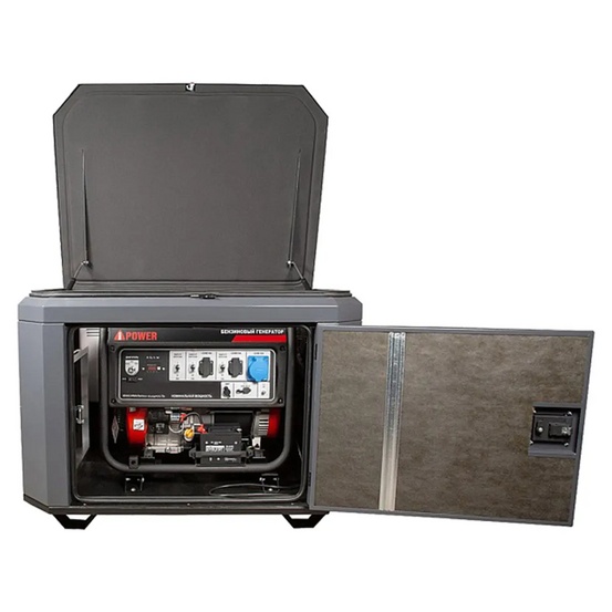Генератор A-iPower A6000EAX в тихом зимнем кожухе 1200 RAL 7024