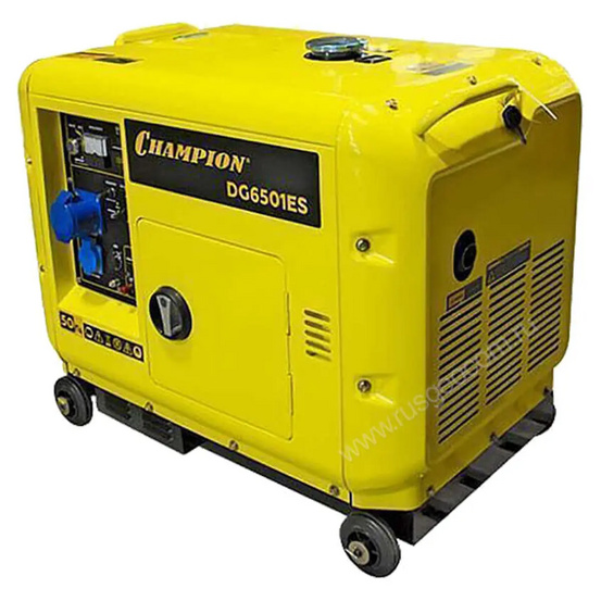 Дизельный генератор Champion DG6501ES+ATS