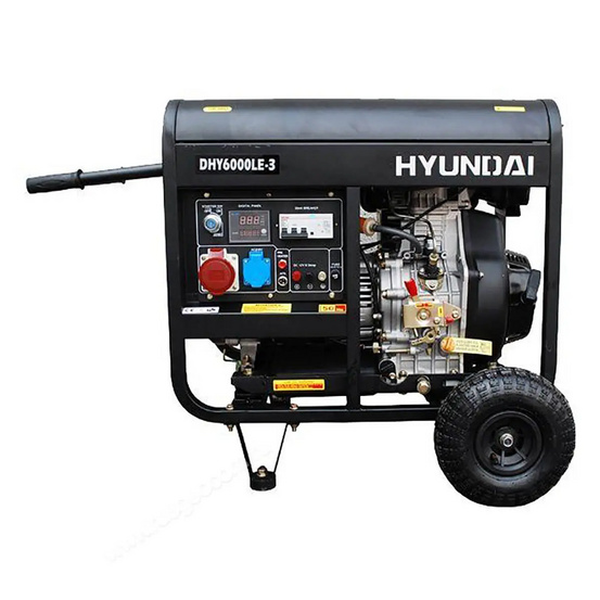Дизельный генератор Hyundai DHY 6000LE-3