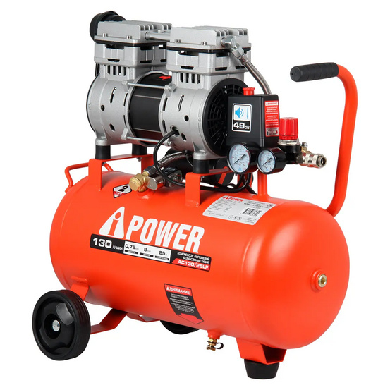 Компрессор поршневой безмасляный A-iPower AC130/25LF