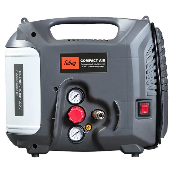 Безмасляный компрессор FUBAG Compact Air + набор из 5 предметов
