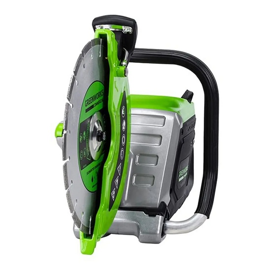 Бетонорез Greenworks 2009007 3,2 КВт аккумуляторный 82В, с АКБ 5 Ач без ЗУ