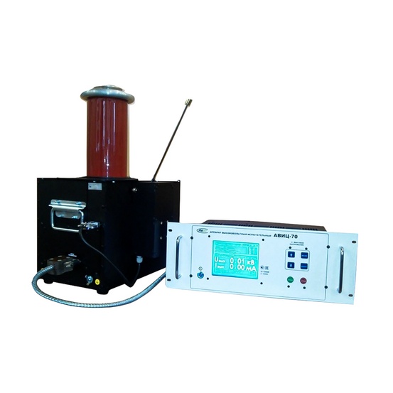 АВИЦ-70 исполнение под стойку 19′ – аппарат высоковольтный испытательный в стальном корпусе с USB и ПО