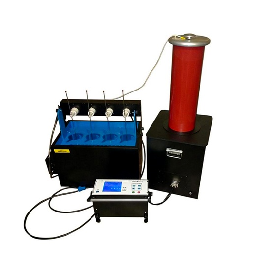 АВИЦ-175 исп.1 c АВИЦ-20П – аппарат высоковольтный испытательный в стальном корпусе совместно с ванной для испытаний