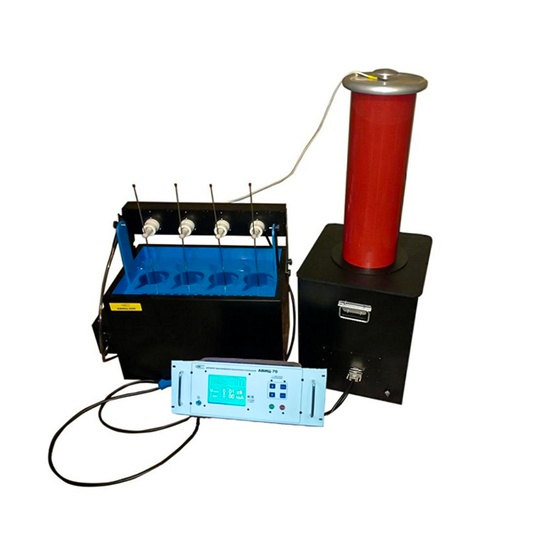 АВИЦ-175 исп.3 c АВИЦ-20П – аппарат высоковольтный испытательный в стальном корпусе совместно с ванной для испытаний