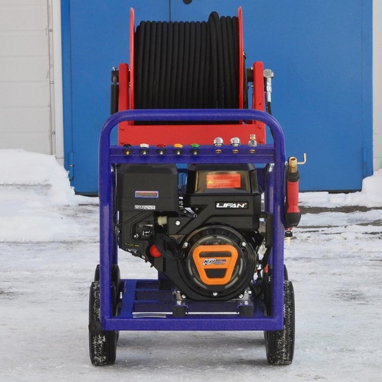 АВД Посейдон B15-140-30-L-ES-4W-Reel1, 15 л.с., 140 бар, 30 л/мин, бензин, Lifan