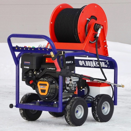 АВД Посейдон B15-210-22-L-ES-UD-4W-Reel2, 15 л.с., 210 бар, 22 л/мин, бензин, Lifan