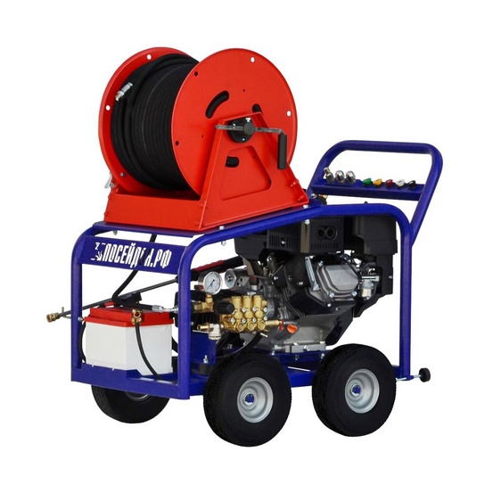 АВД Посейдон B15-210-22-L-ES-UD-4W-Reel1, 15 л.с., 210 бар, 22 л/мин, бензин, Lifan