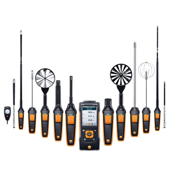 Прибор для измерения скорости и оценки качества воздуха в помещении со встроенным сенсором дифференциального давления Testo 440 dP