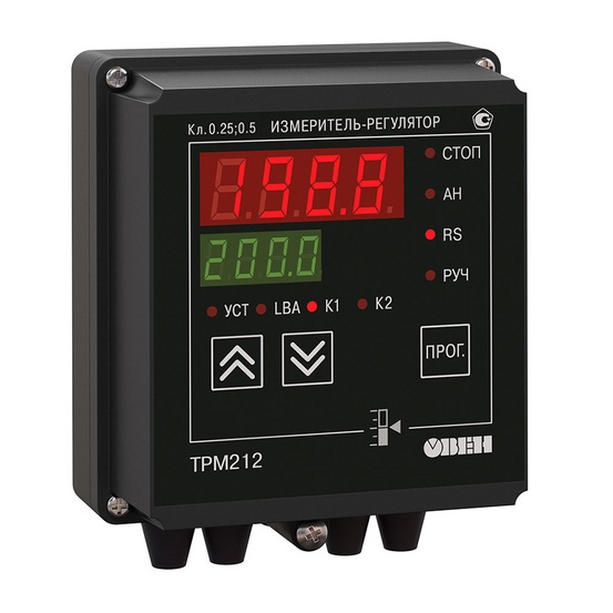 Измеритель ПИД-регулятор для управления задвижками и трехходовыми клапанами с интерфейсом RS-485 ТРМ212