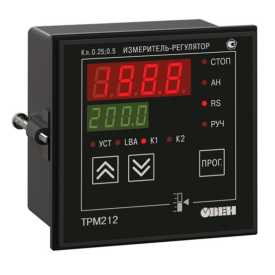 Измеритель ПИД-регулятор для управления задвижками и трехходовыми клапанами с интерфейсом RS-485 ТРМ212