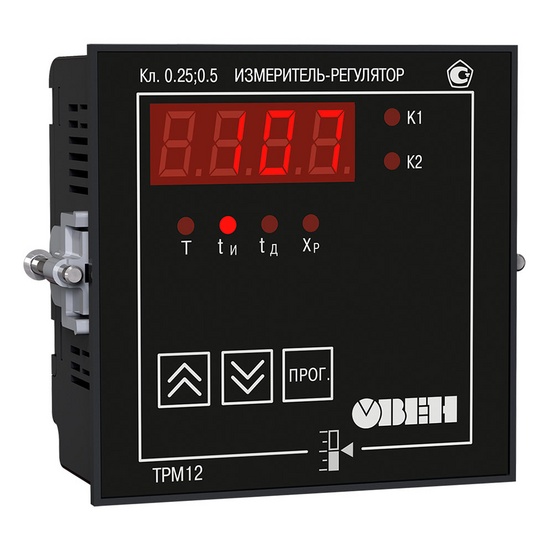 Измеритель ПИД-регулятор для управления задвижками и трехходовыми клапанами ТРМ12