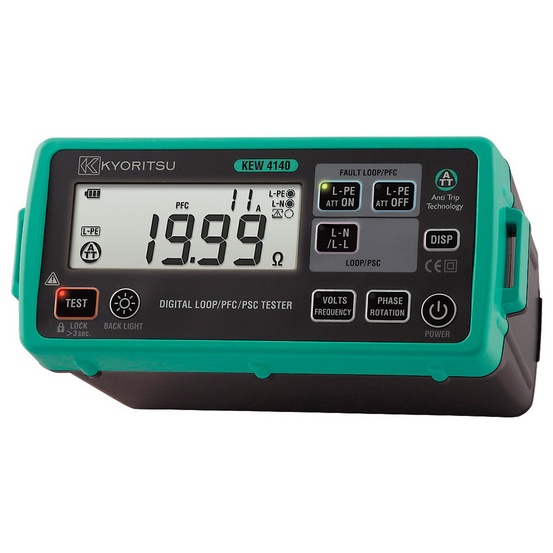 Цифровой измеритель полного сопротивления петли / ожидаемого тока повреждения / предполагаемого тока короткого замыкания Kyoritsu KEW Model 4140