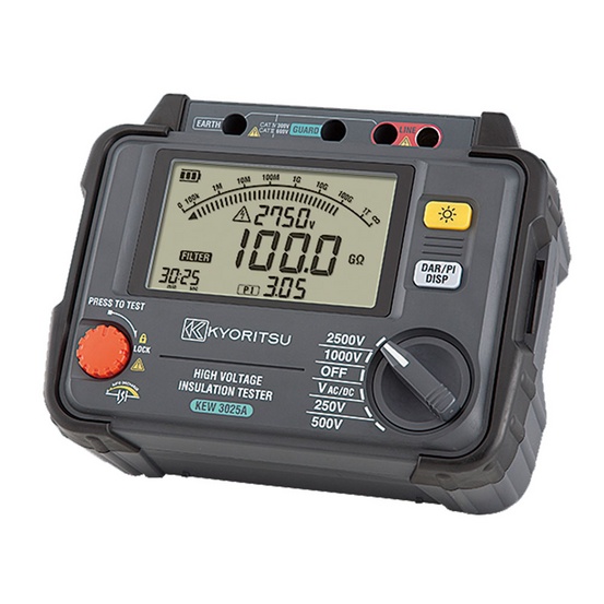 Цифровой высоковольтный мегаомметр KEW 3025А